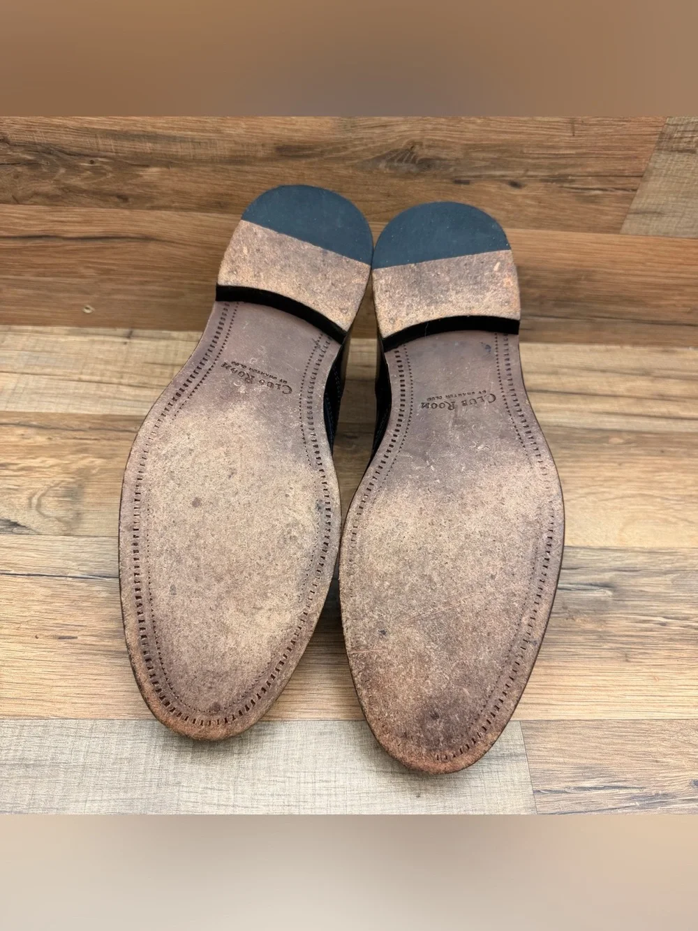 Club Room by charter 8.5M Black Leather Slip-On Penny Loafers